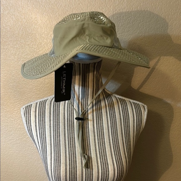 NWT Wide-Brimmed Sun Hat Tan/ Khaki LETHMIK Breathable Adjustable Sun Reflection - Picture 1 of 11